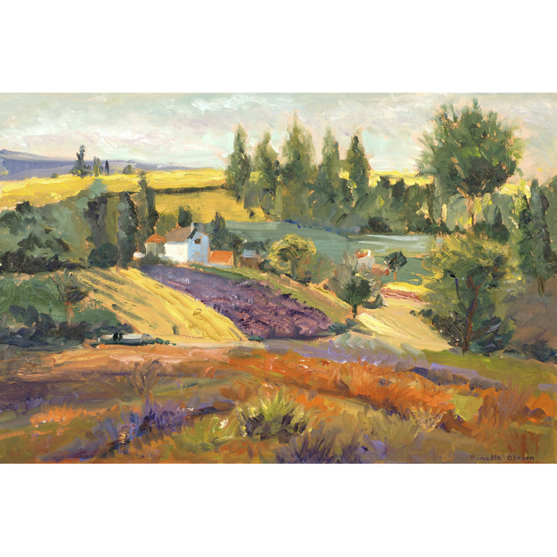 Vineyard Tapestry II - Wrapped Canvas Art Prints, 30cm H x 46cm W x 3.8cm D