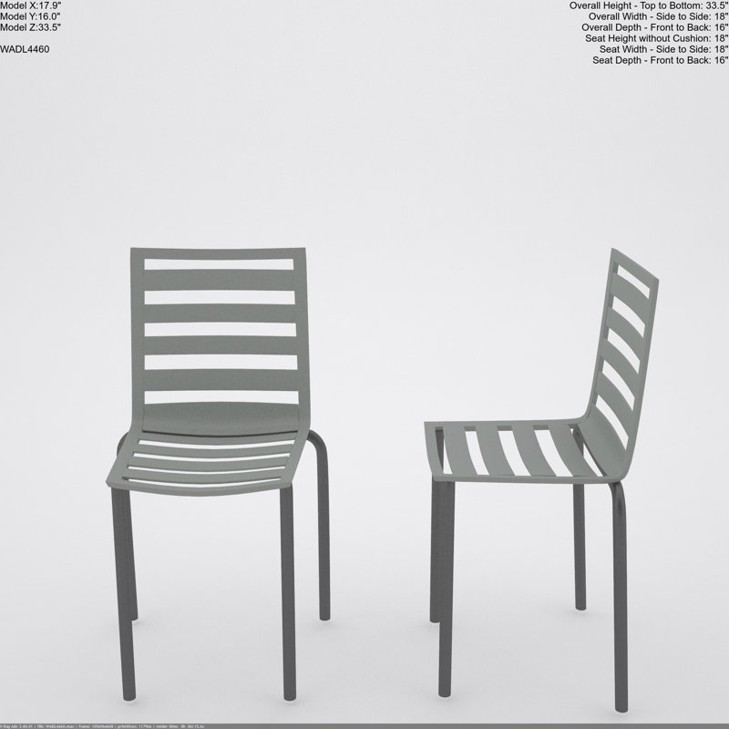 South Beach Premium All-Weather Wicker Outdoor Stacking Dining Side Chair