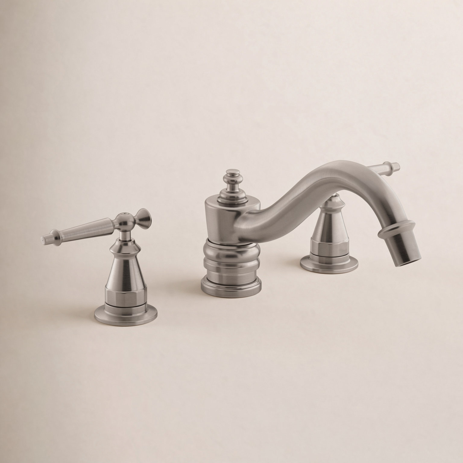 Deck-Mount High-Flow Bath Faucet Trim, Vibrant Brushed Nickel