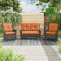 Sumuka 4-Person Outdoor Conversation Set with Cushions