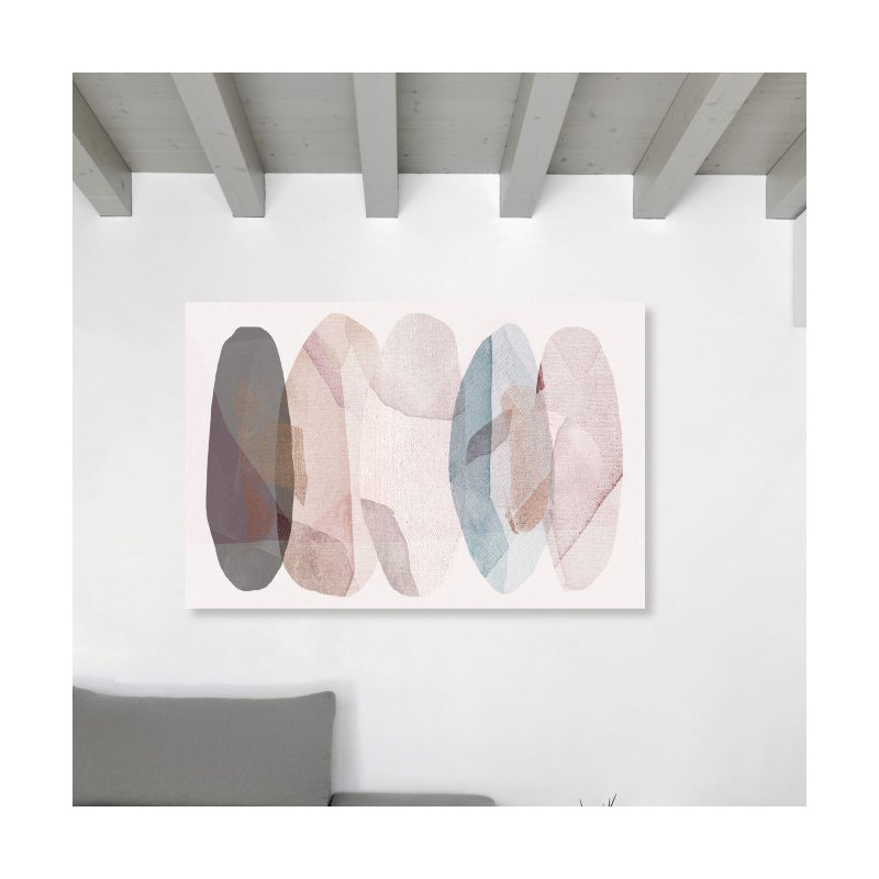 «Leaf Shower» par Oliver Gal - impression, H 16 po x l 24 po, Toile tendue