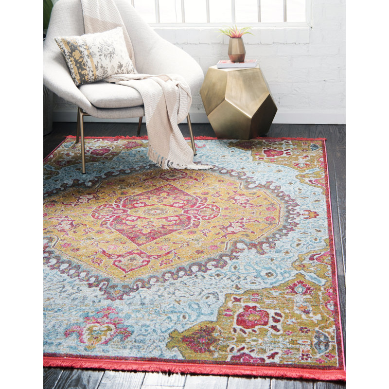 Folmar Oriental Indoor Rug, Rectangle 5'5" x 8'