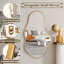 Irregular Wall Mirror, Asymmetrical Bathroom Vanity Mirror with Metal Frame, Modern Decorative Mirror-117010562-117010685