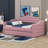 Martisa Twin Size Tufted Velvet Upholstered Daybed with Trundle, USB & Type-C Charging Port-549726906