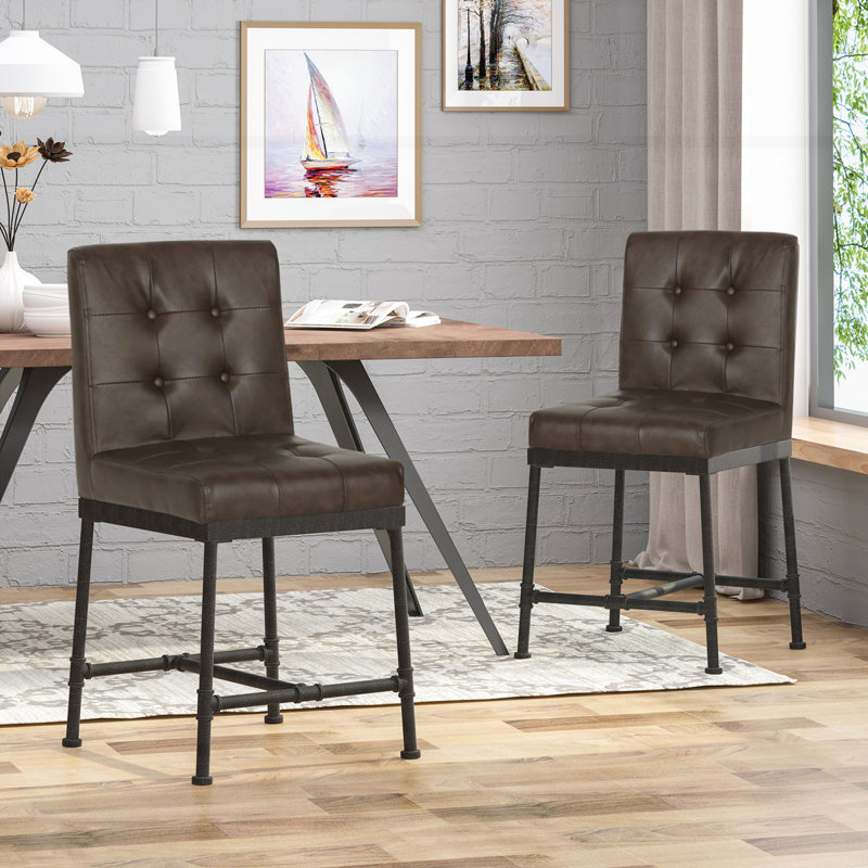 Tabourets de comptoir modernes, Marron foncé