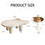 Ensemble de 2 tables basses gigognes blanc crème