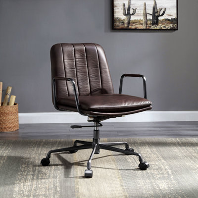 Chaise de bureau en cuir Mars