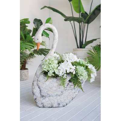 20x8.5x29.5" Swan Planter