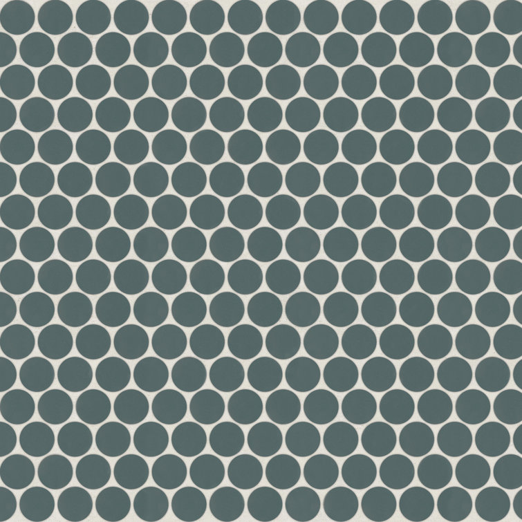 Marin 3/4" x 3/4" Penny Round Matte Porcelain Mosaic Tile