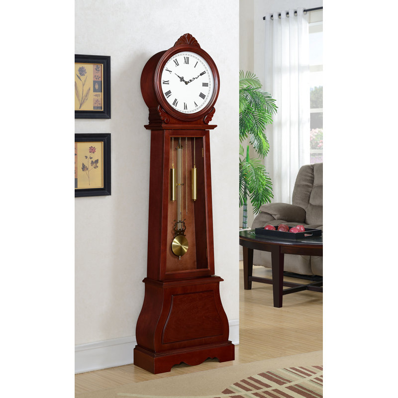 Swensen 71.75'' H Wood Grandfather Clock with Adjustable Chime Volume