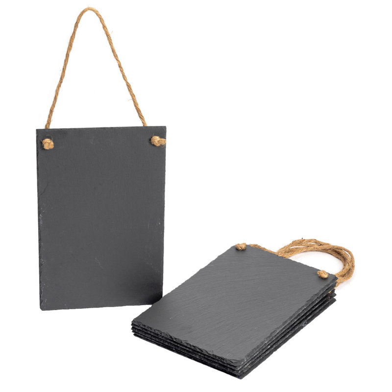 Nicola Spring - Slate Hanging Notice Boards - 20 x 30cm - Set of 6