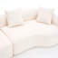 Canapé courbé désossé, canapé modulaire à compression de 110 po, blanc haute densité, canapé-lit pour salon, salon, appartement, chenille-894492258