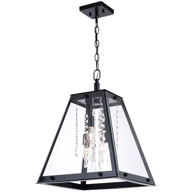 Luminaire suspendu carré à 1 lumière Josette, H 20,25 po x l 15 po x P 15 po