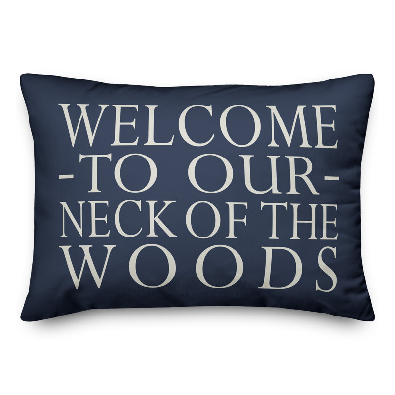 Outdoor Reversible Throw Pillow, Blue