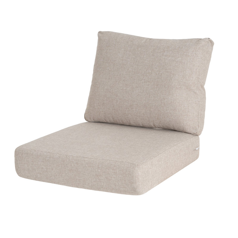  Noah Outdoor Club Chair Cushion Set with 5 Inch Thick Padding, Water Repellent Fabric, Beige, Beige