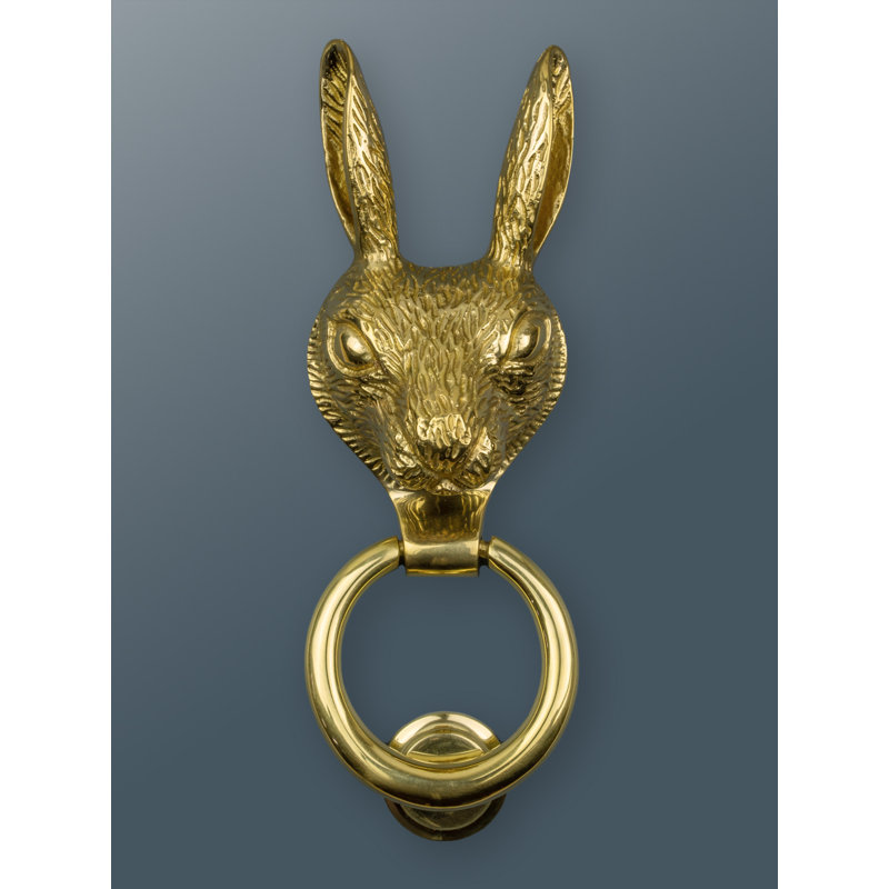 Courtney Hare Door Knocker, Brass