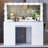 Boahaus Leonore Extra-Large Makeup Vanity with Lights, Big Mirror with Lights Bulbs Built-in, USB- C/USB Outlet, 9 Drawers, Glass Top for Bedroom