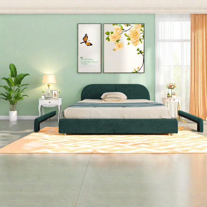 Lits modernes avec rangement, structure en MDF, design minimaliste, chambre à coucher