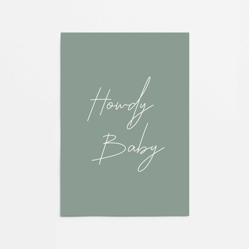 «Sage Howdy Baby», impression roulée, H 14 po x l 11 po