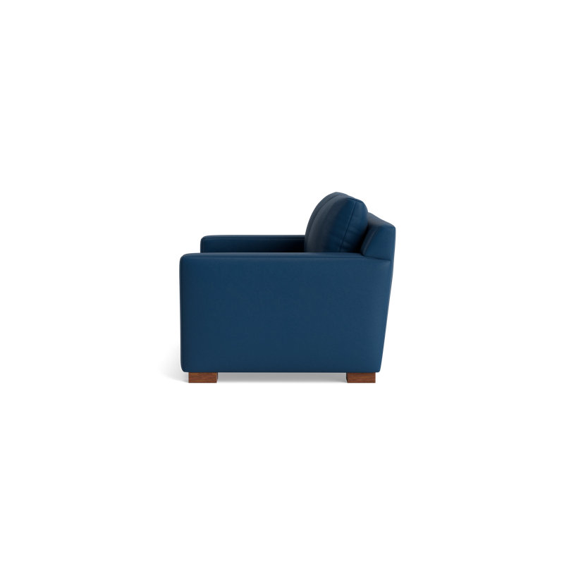 Catalina Leather Loveseat, Leather - Deep Blue
