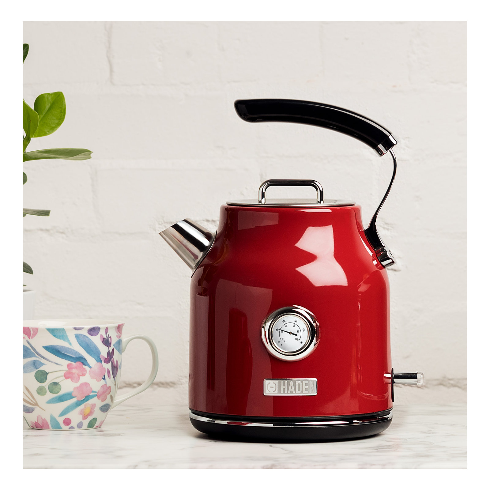 Haden Dorset Stainless Steel Electric Kettle, Red