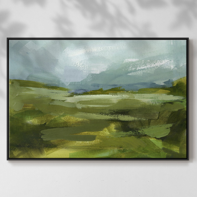 Emerald View II, reproduction d'art sur toile, Noir, H 27 po x l 41 po x P 2 po