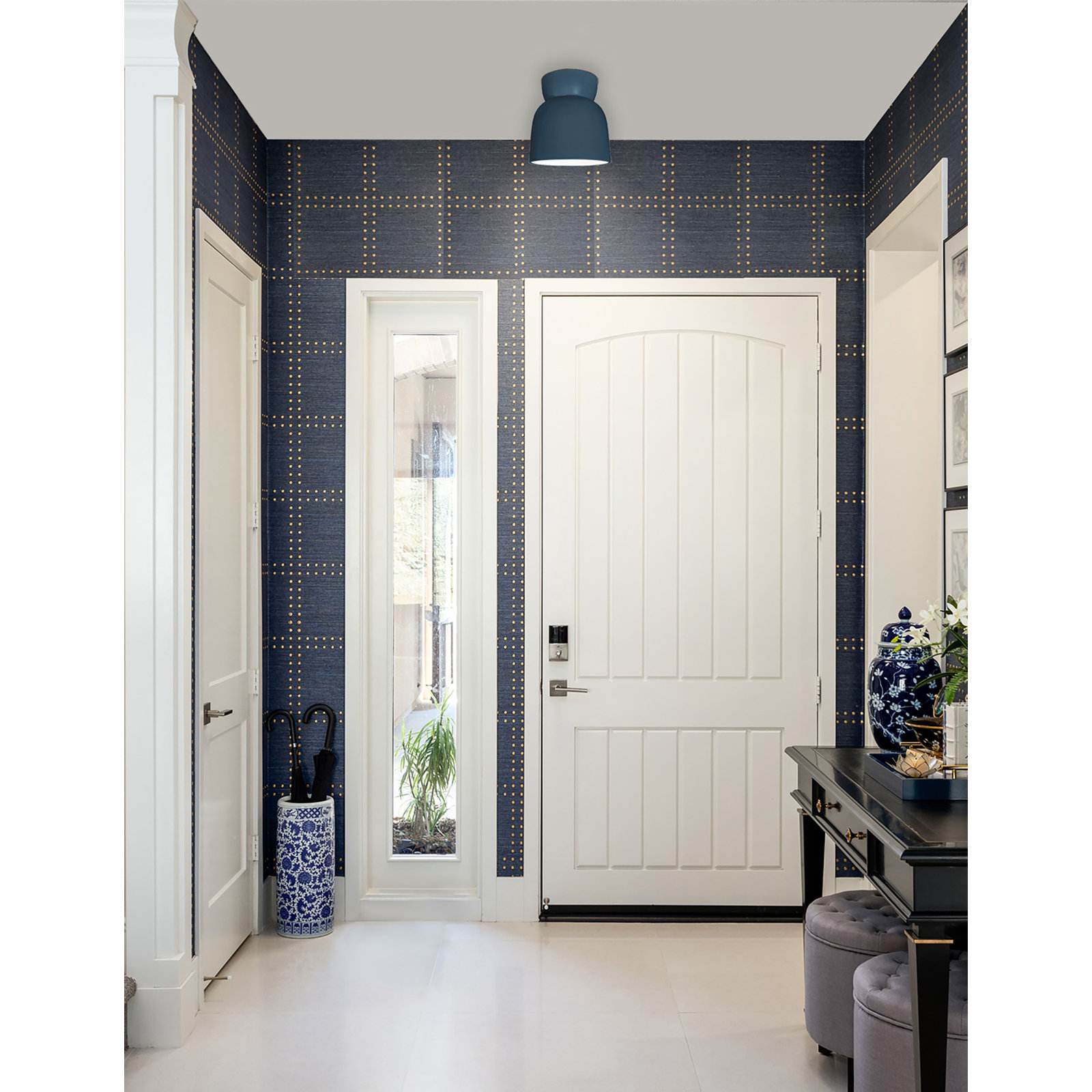 Logan 8" Single Light Flush Mount, Adobe, LED (Integrated)