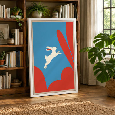 Leaping Hare Modern - Wrapped Canvas