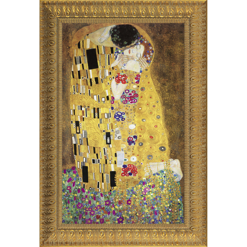 «The Kiss, 1908» par Gustav Klimt, reproduction d'art encadrée, H 28,5 po x l 20 po