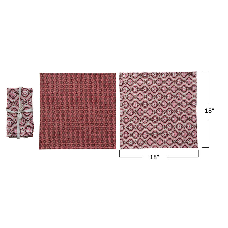 Artisan Patterned Cotton Napkin Set