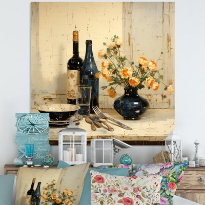 Yellow Culinary Essence  Kitchen Blooms - Kitchen Metal Wall Art