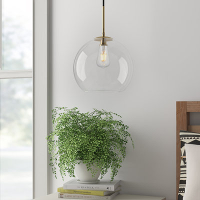 Luminaire suspendu sphérique simple à 1 lumière Snead
