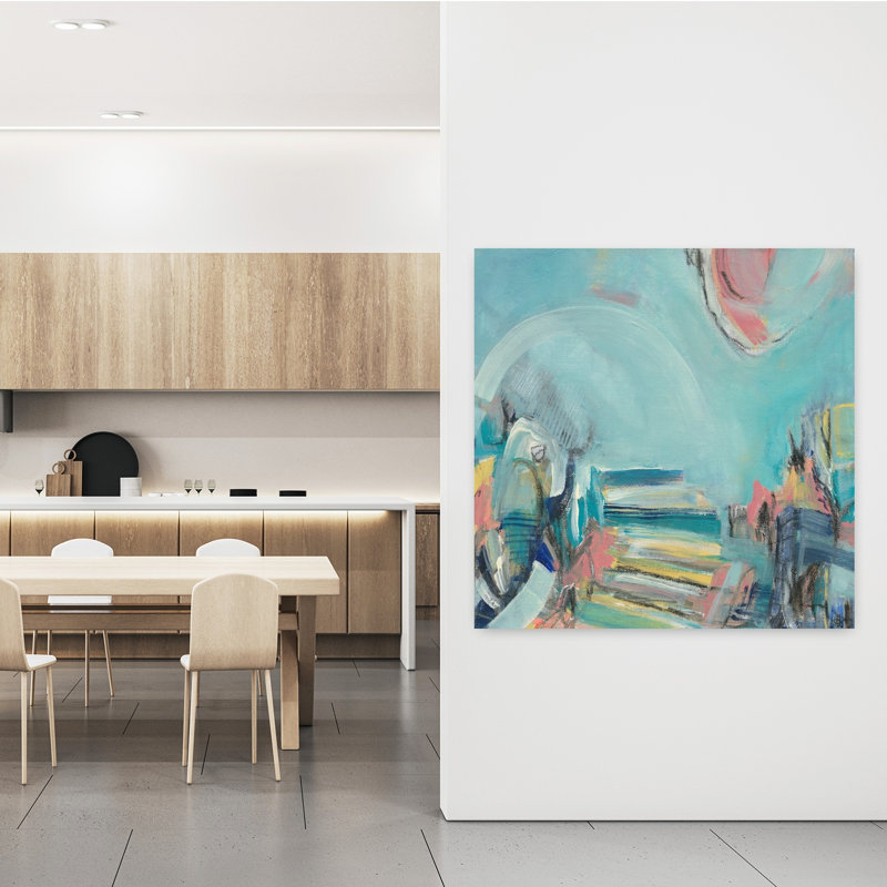 «Bright Steps», art contemporain abstrait, H 48 po x l 48 po