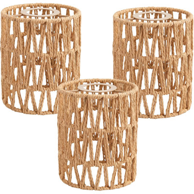 Rattan Lamp Shade, Handwoven Natural Wicker Lamp Shade