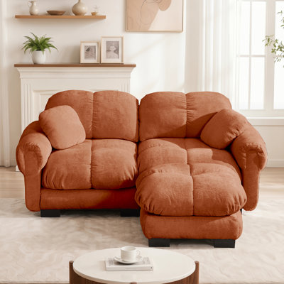 Modern Comfort Chenille Cloud Sofa, Ergonomic Design Bottom for Living Room Bedroom Apartment