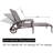 Aluminium Cast Lounge Chair 1Pcs Brown-744048699