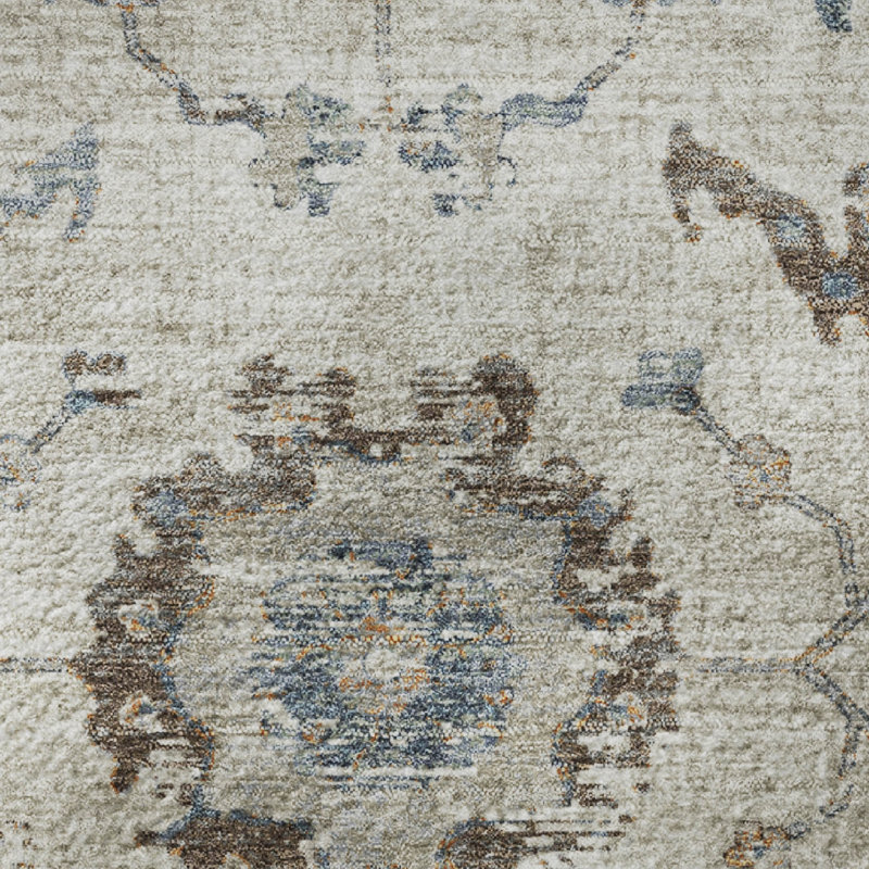 Premium Machine Washable Mundell Border Rug, Runner 2'3" x 7'6"