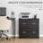 Lockable File Cabinet For Home Office, 2, Walnut Finish, 110 Lbs Capacity, 30" W X 16.5" D 27.8" H Storage Cabinet, 2 Drawers Locked, Office Use, 30"W 16.5"D 27.8"H