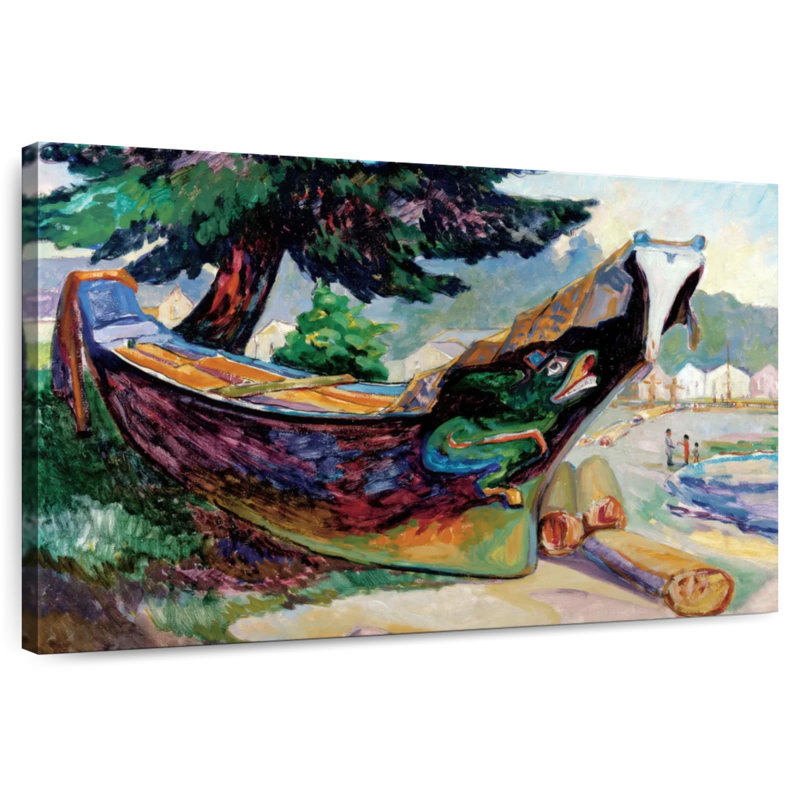 Mehar Indian War Canoe, 32" H x 48" W