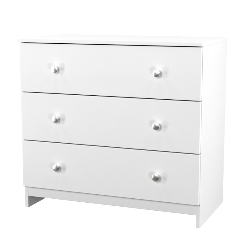 Borth 3 Drawer Chest (Ready Assembled), White