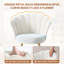 66cm Wide Velvet Barrel Chair Accent Chair with Gold Legs Upholstered Armchair with Padded Seat & Back – Modern Comfy Vanity Chair for Bedroom, Living Room, Makeup Room-1638625684