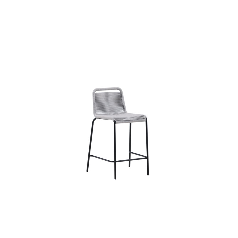 Jaquelline Steel Outdoor 61cm Counter Stool, Light Grey