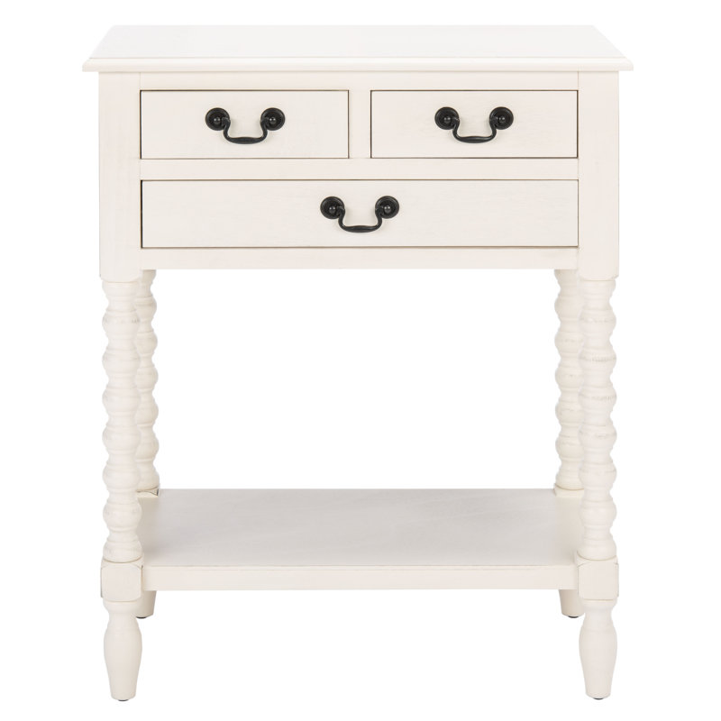 Console 23,5 po Eckfried, Blanc patiné