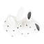 Ensemble de 2 figurines en porcelaine grise à motif de pois de 7 po pour bureau à domicile