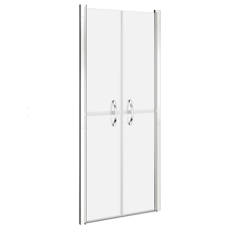 35.8'' x 74.8'' Frosted ESG Glass Aluminum Framed Shower Door