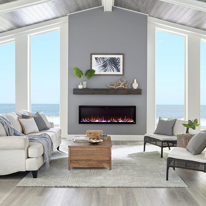 Sideline Elite Smart Electric Fireplace, 19.25" H x 71.75" W x 5.5" D