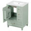 Meuble-lavabo autoportant de 24 po avec lavabo, tiroirs et tablettes en céramique Hutton-232024927