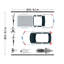 Abri d'auto en acier avec 3 ensembles muraux, 20 x 20 x 07-113506799