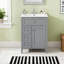 Meuble-lavabo 24 po avec plateau en céramique, 4 tiroirs et tablettes réglables-1500720671