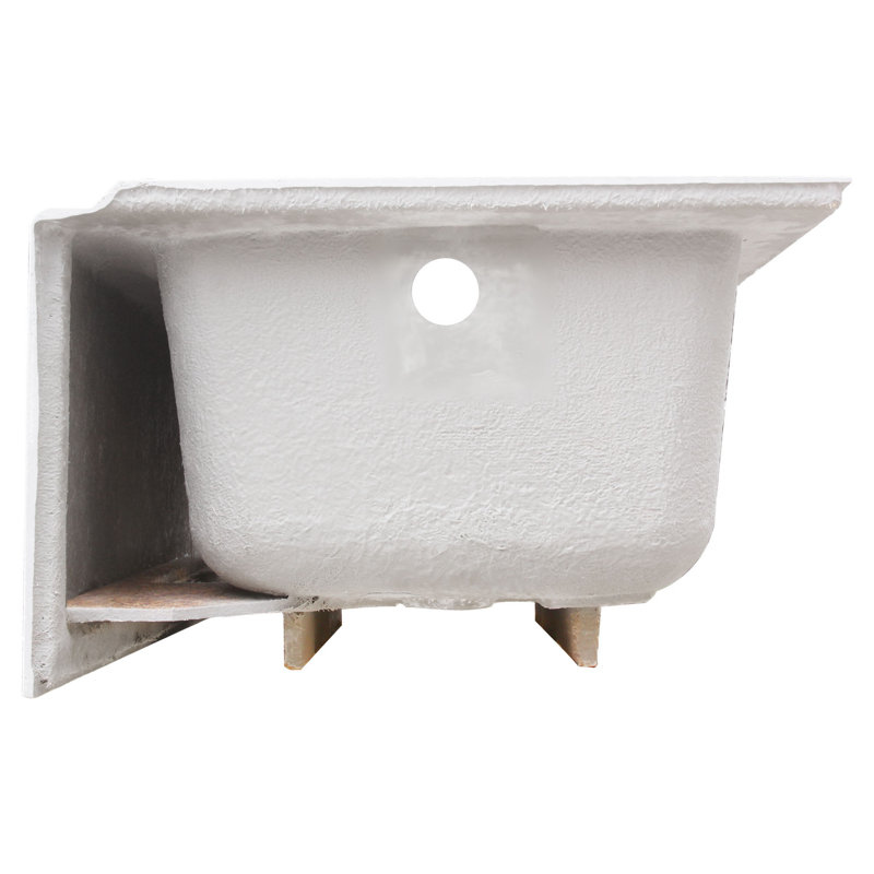 Studio 60'' x 32'' Soaking Acrylic Bathtub, White, Left